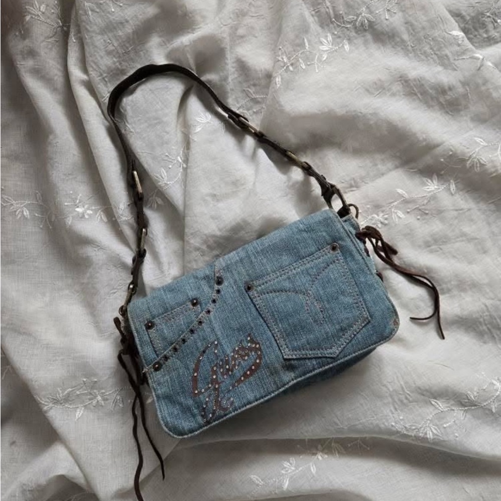 Guess denim vintage bag